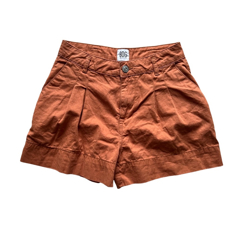BDG Orange High Waisted Shorts